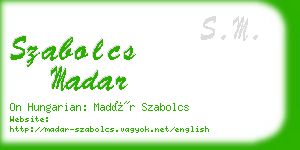 szabolcs madar business card